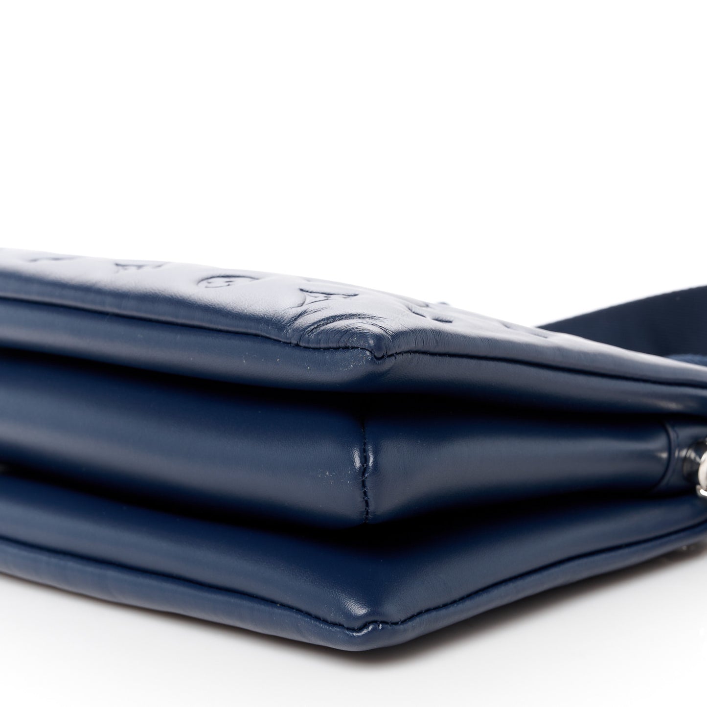 Lambskin Embossed Monogram Coussin PM Navy