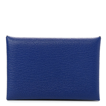 Hermes Chevre Mysore Calvi Card Case Bleu Electrique 1 of 9
