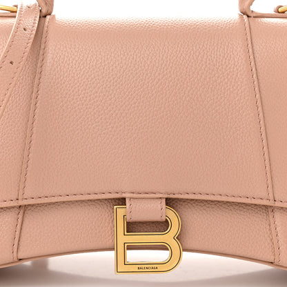 Balenciaga Grained Calfskin Small Hourglass Top Handle Bag Nude Beige 9 of 16