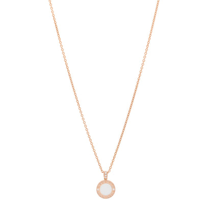 Bulgari 18K Rose Gold Diamond Black Onyx Mother of Pearl BVLGARI BVLGARI Pendant Necklace 1 of 5