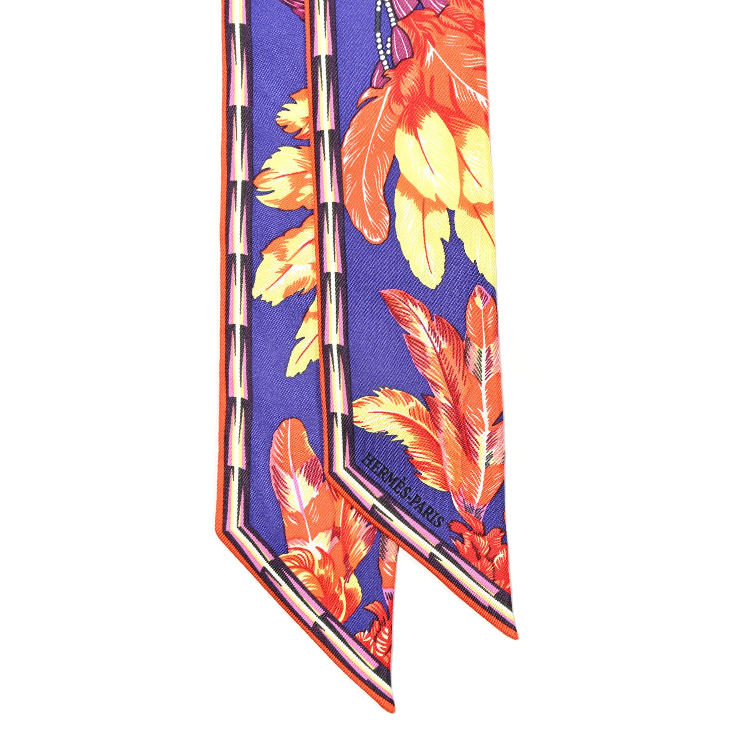 Hermes Silk Brazil Twilly Iris Orange Jaune 2 of 4