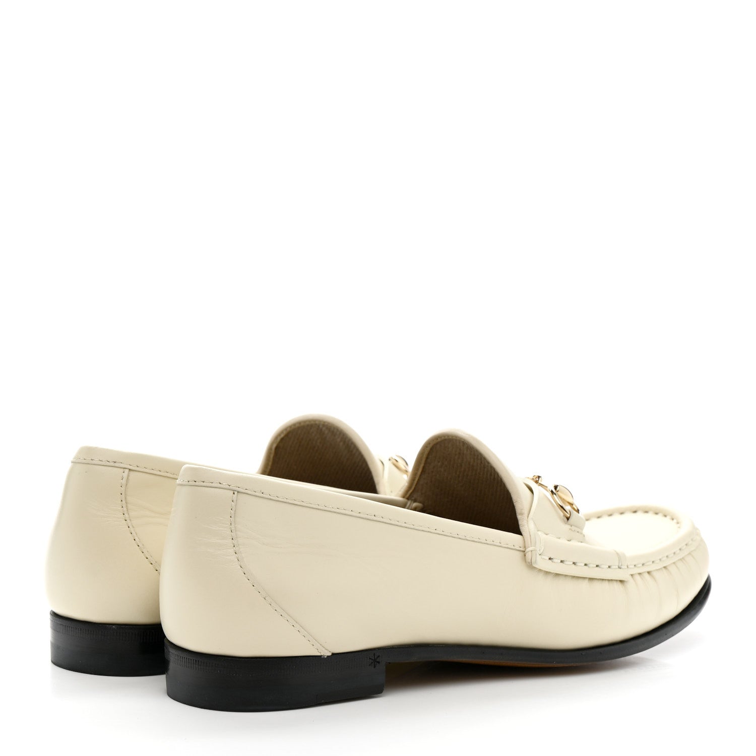 Gucci Betis Glamour Calfskin Womens 1953 Horsebit Loafers 37.5 Mystic White 5 of 8