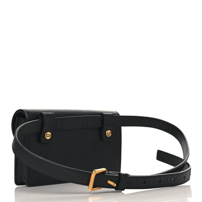 Christian Dior Grained Calfskin Saddle Belt Bag Black 3 of 9