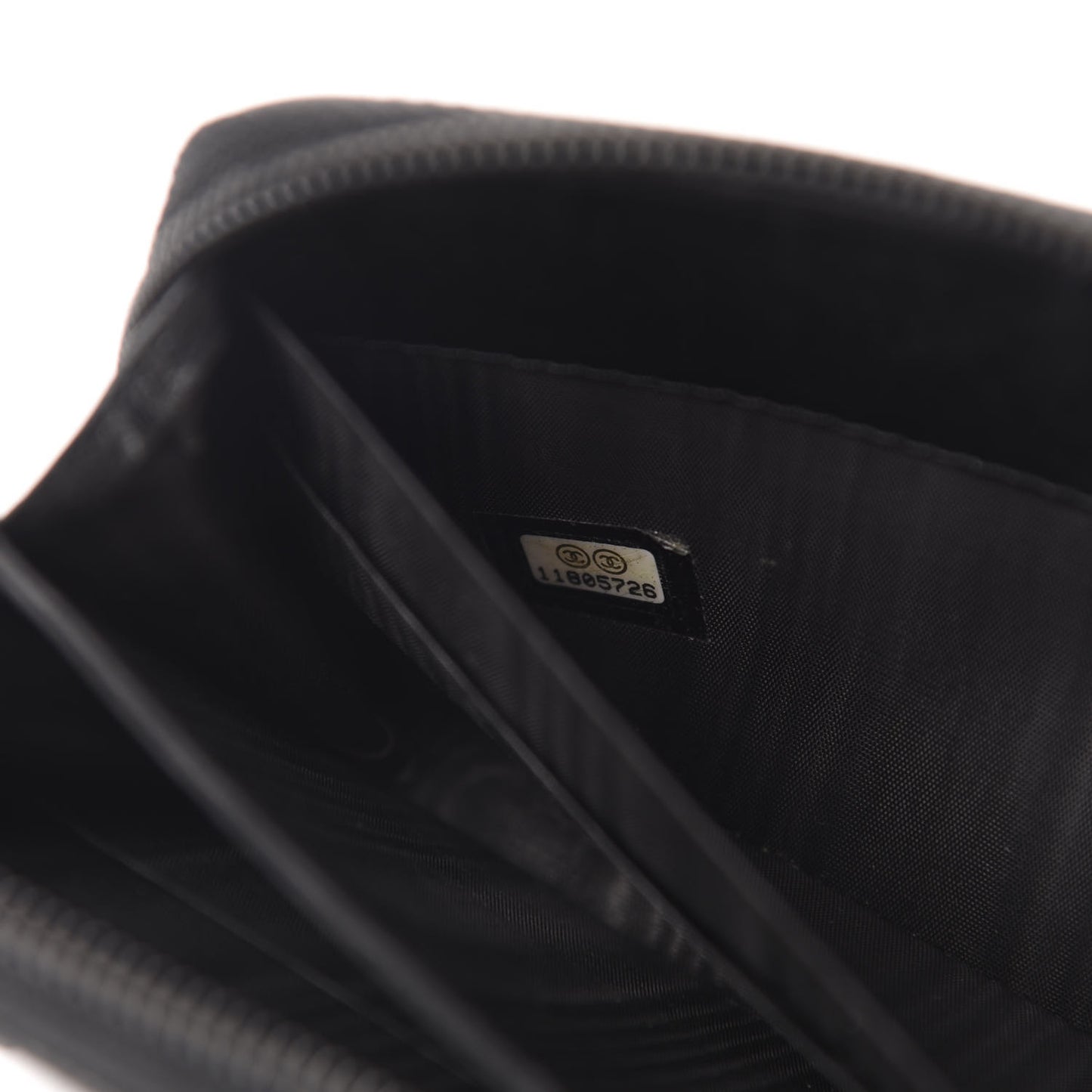 Caviar Large Timeless CC Zip Around Wallet Black