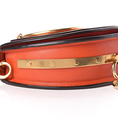 Chloe Calfskin Small Nile Bracelet Minaudiere Bag Sepia Red 9 of 10