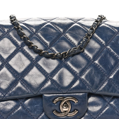 Chanel Glazed Calfskin Quilted Large Coco Soft Flap Navy 8 of 10