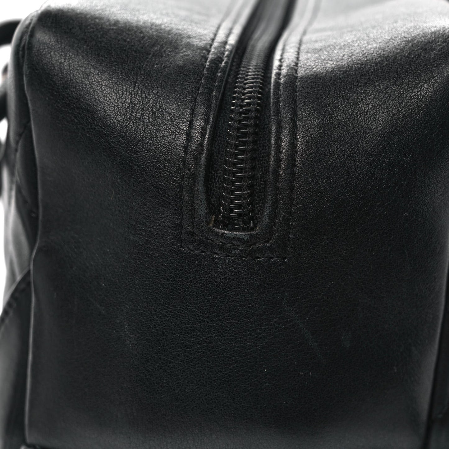 Calfskin Quilted Large Cambon Bowler Black