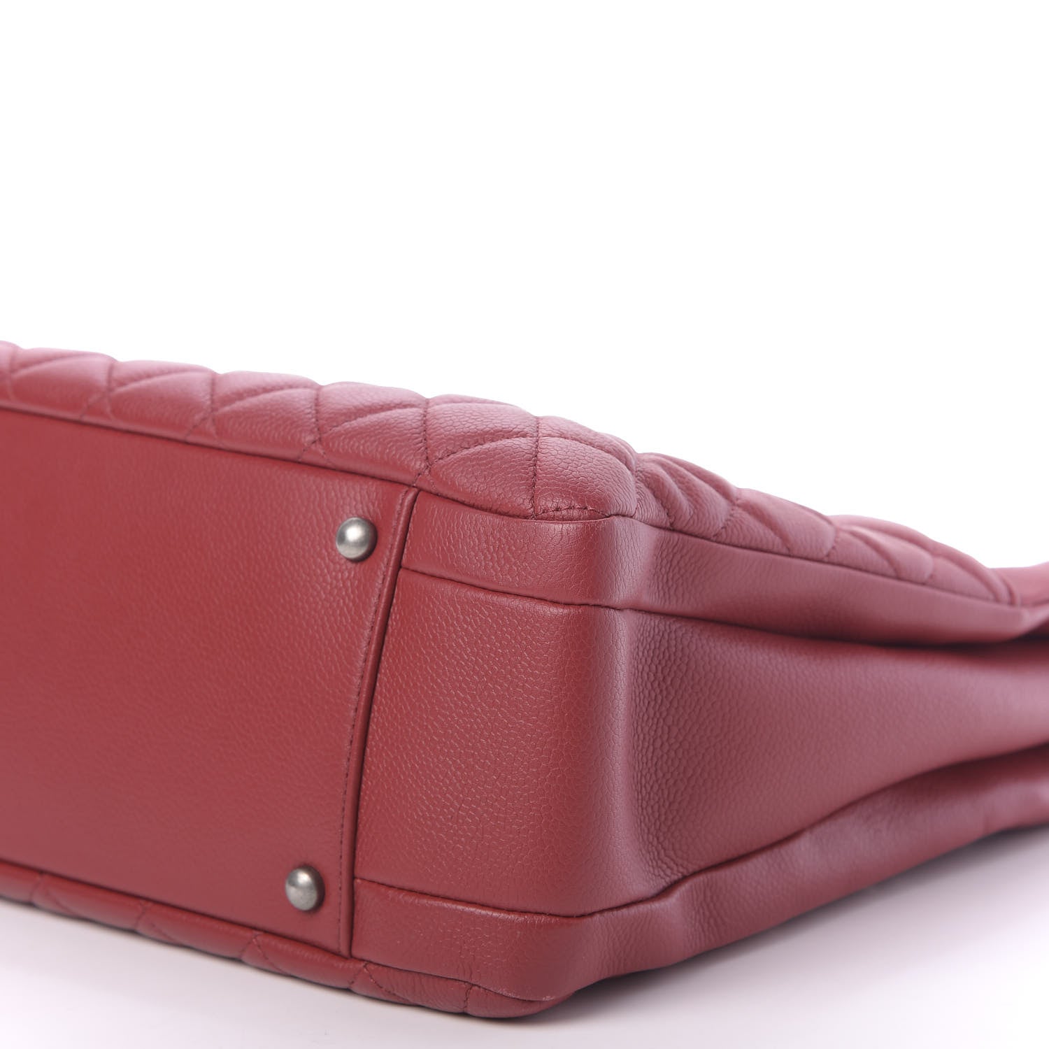 Chanel Caviar Quilted Large Zipped Shopping Tote Red 7 of 14