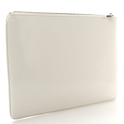 Christian Dior Vinyl Dog Cosmetic Pouch White Blue 3 of 7