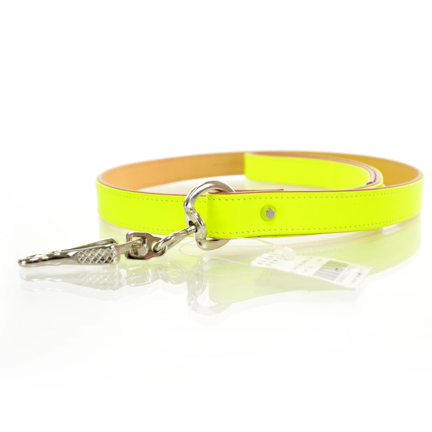 Balenciaga Leather Dog Leash Neon Yellow 1 of 4