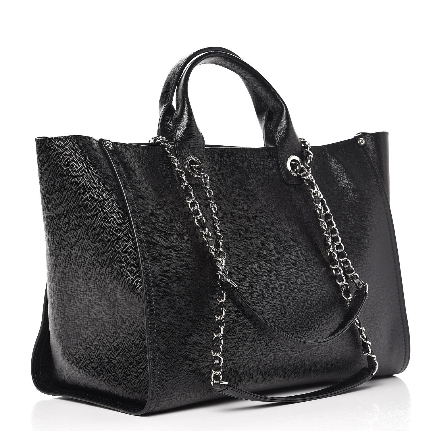 Chanel Caviar Medium Studded Deauville Tote Black 4 of 10
