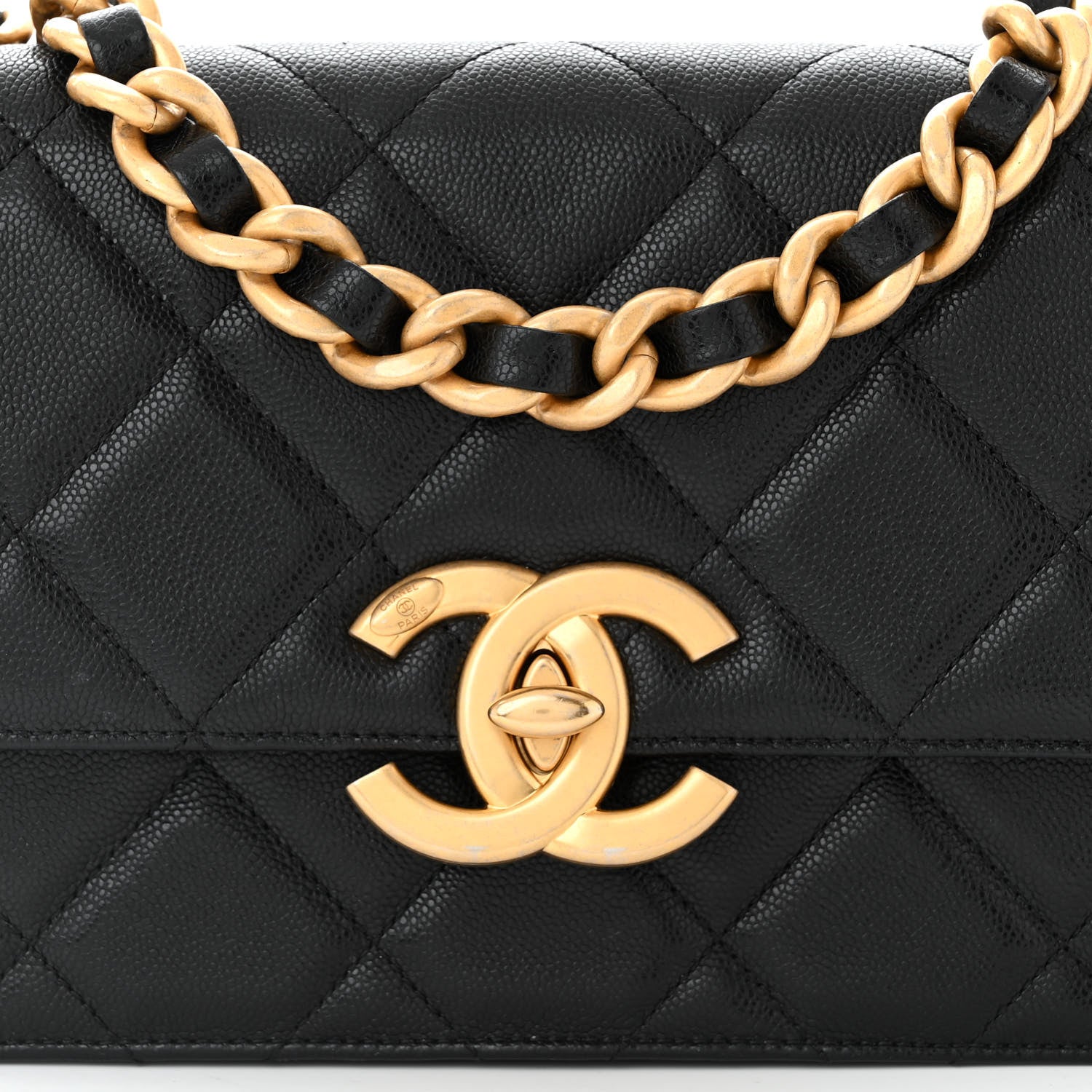 Chanel Shiny Caviar Quilted Small Flap Black 8 of 11