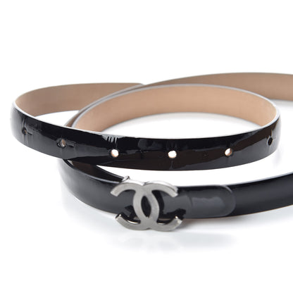 Chanel Patent CC Skinny Belt 85 34 Black 8 of 9