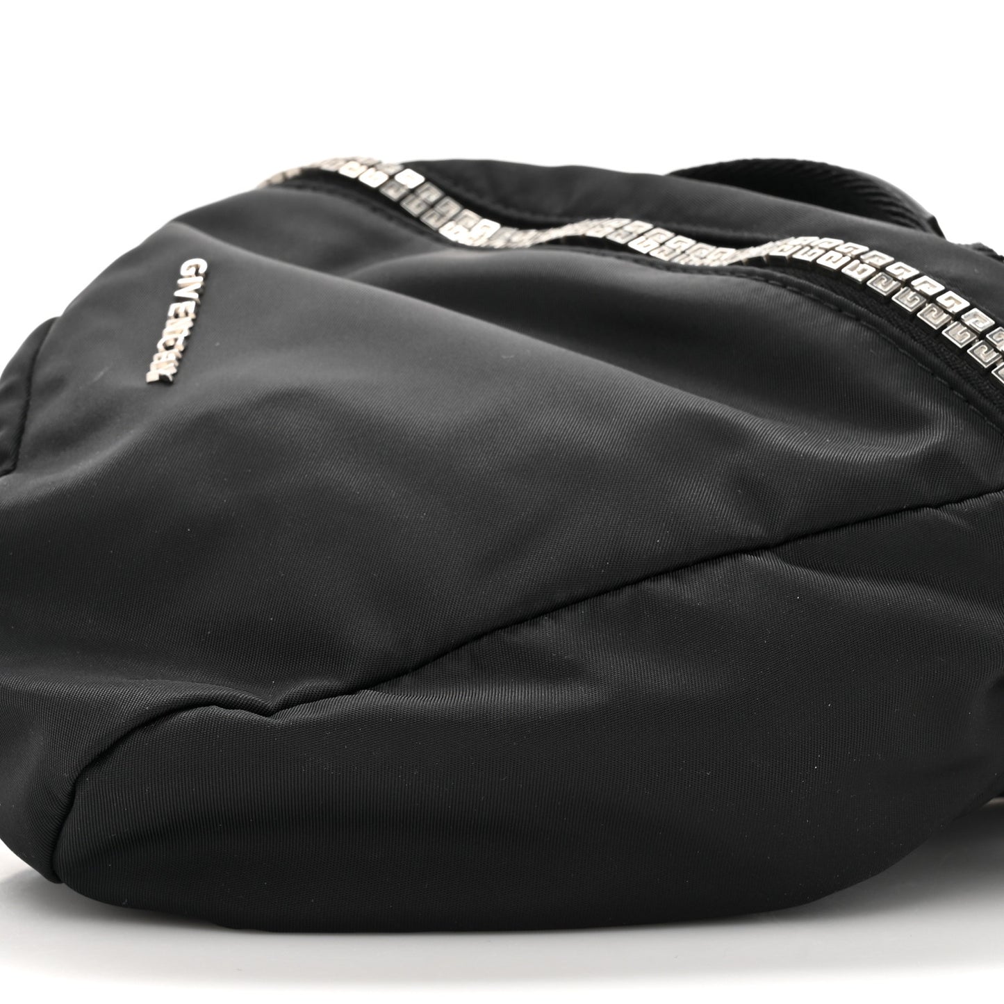 Nylon G-Zip Small Triangle Bag Black