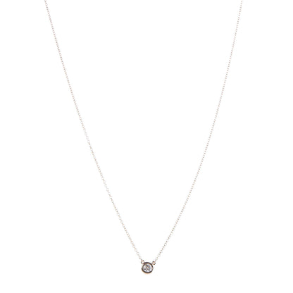 Tiffany 18K Rose Gold Diamond .14ct Elsa Peretti Diamonds by the Yard Pendant Necklace 1 of 8