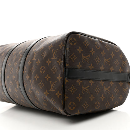 Louis Vuitton Monogram Macassar Keepall Bandouliere 45 9 of 9