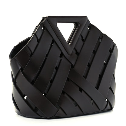 Bottega Veneta Calfskin V Woven Drawstring Tote Dark Brown 2 of 8