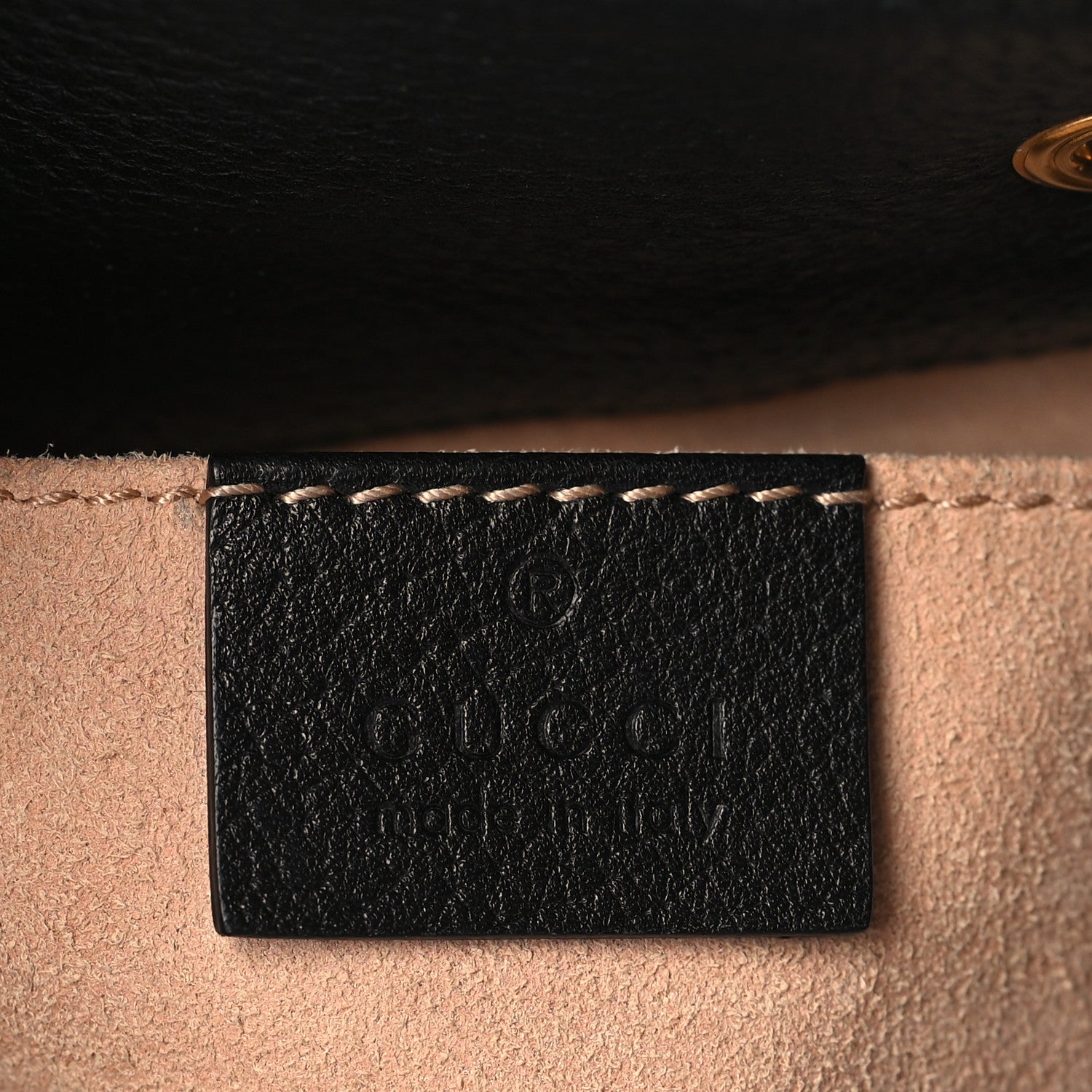 Gucci Glazed Textured Calfskin Web Small Ophidia Bucket Bag Black 6 of 9