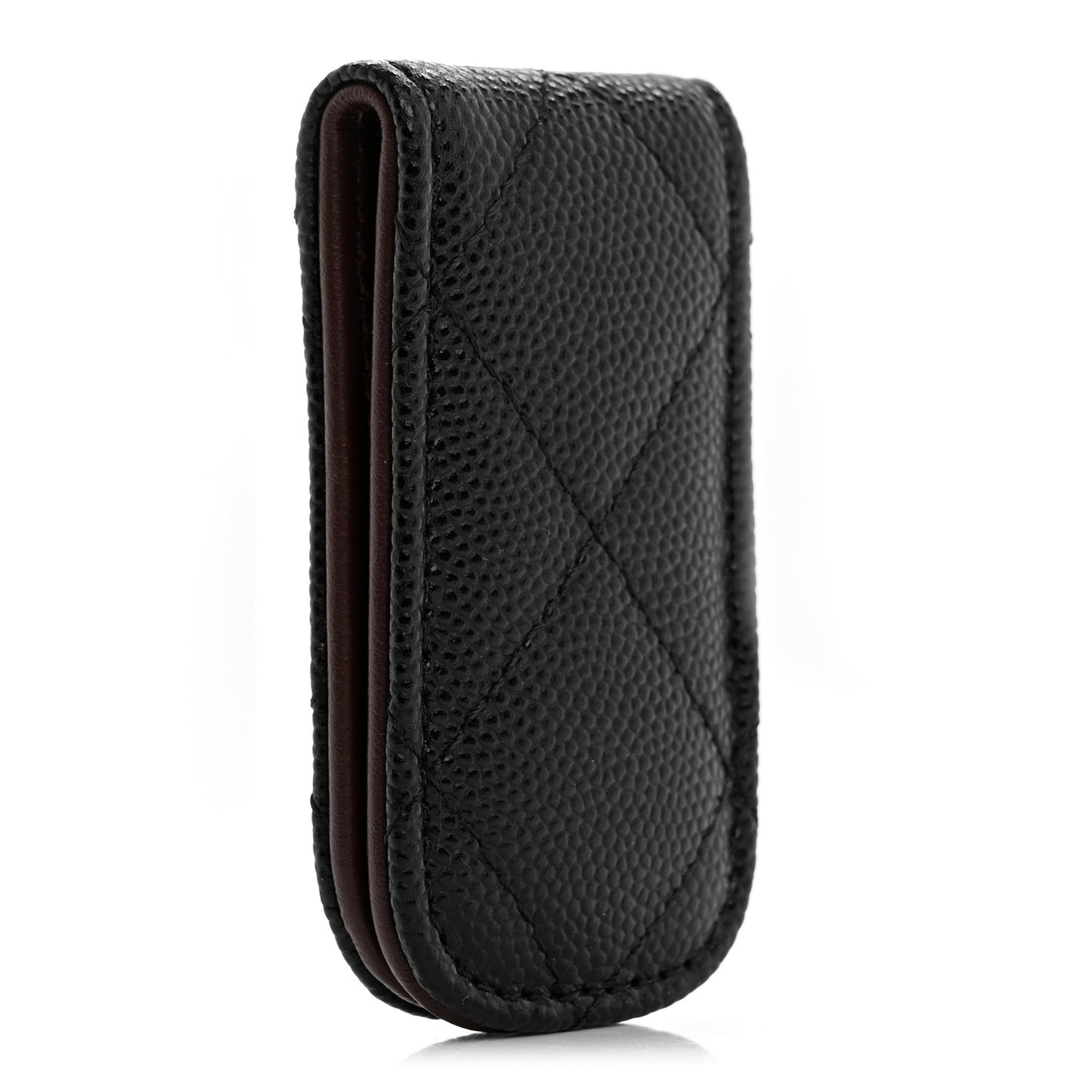 Caviar Quilted Money Clip Black