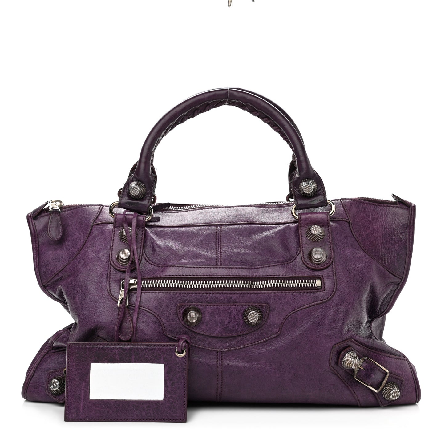 Agneau Giant 21 Silver Hardware Work Raisin