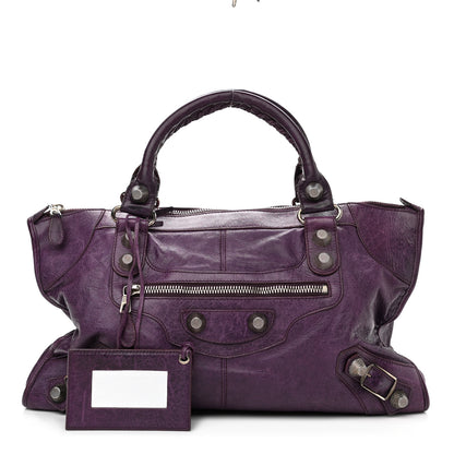 Balenciaga Agneau Giant 21 Silver Hardware Work Raisin 1 of 14