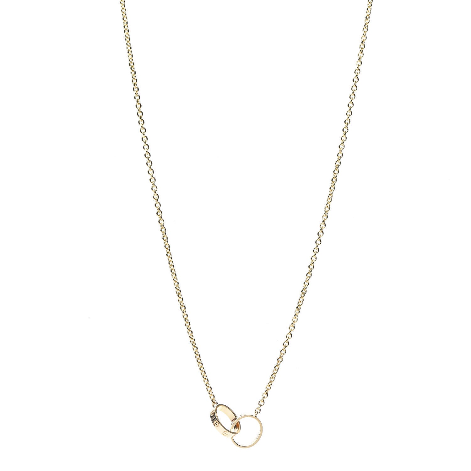 Cartier 18K Yellow Gold Interlocking LOVE Necklace 1 of 9