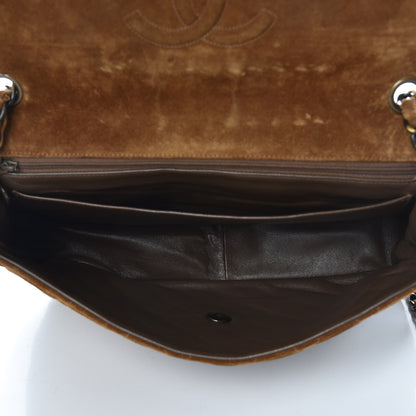 Chanel Suede Quilted Jumbo Single Flap Brown 5 of 18