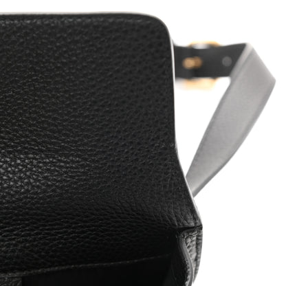 Gucci Pebbled Calfskin Soho Flap Belt Bag Black 8 of 11