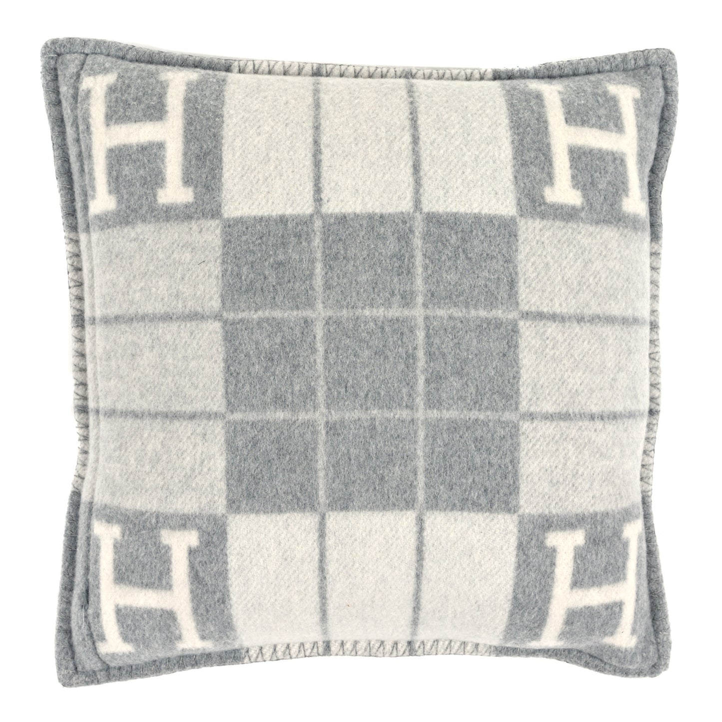 Wool Cashmere Avalon III Pillow PM Ecru Gris Clair