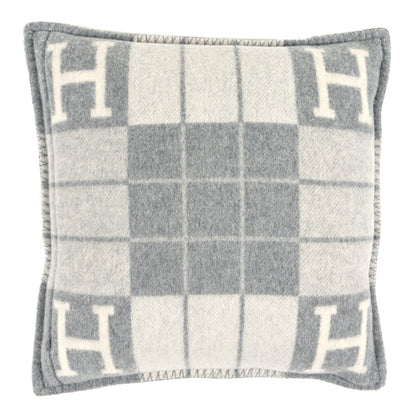Hermes Wool Cashmere Avalon III Pillow PM Ecru Gris Clair 2 of 3