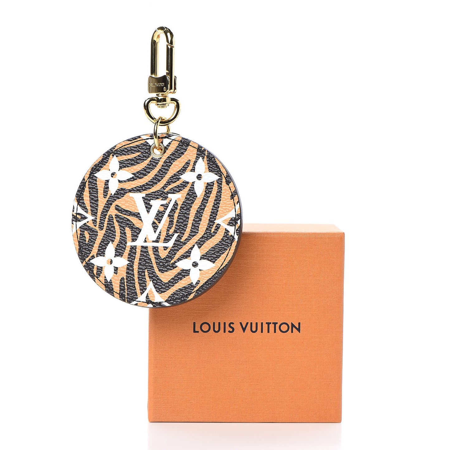 Monogram Giant Jungle Bag Charm Key Holder Black
