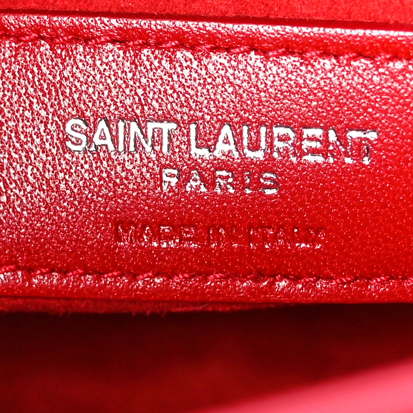Calfskin Crocodile Embossed Medium Monogram Sunset Rouge Eros
