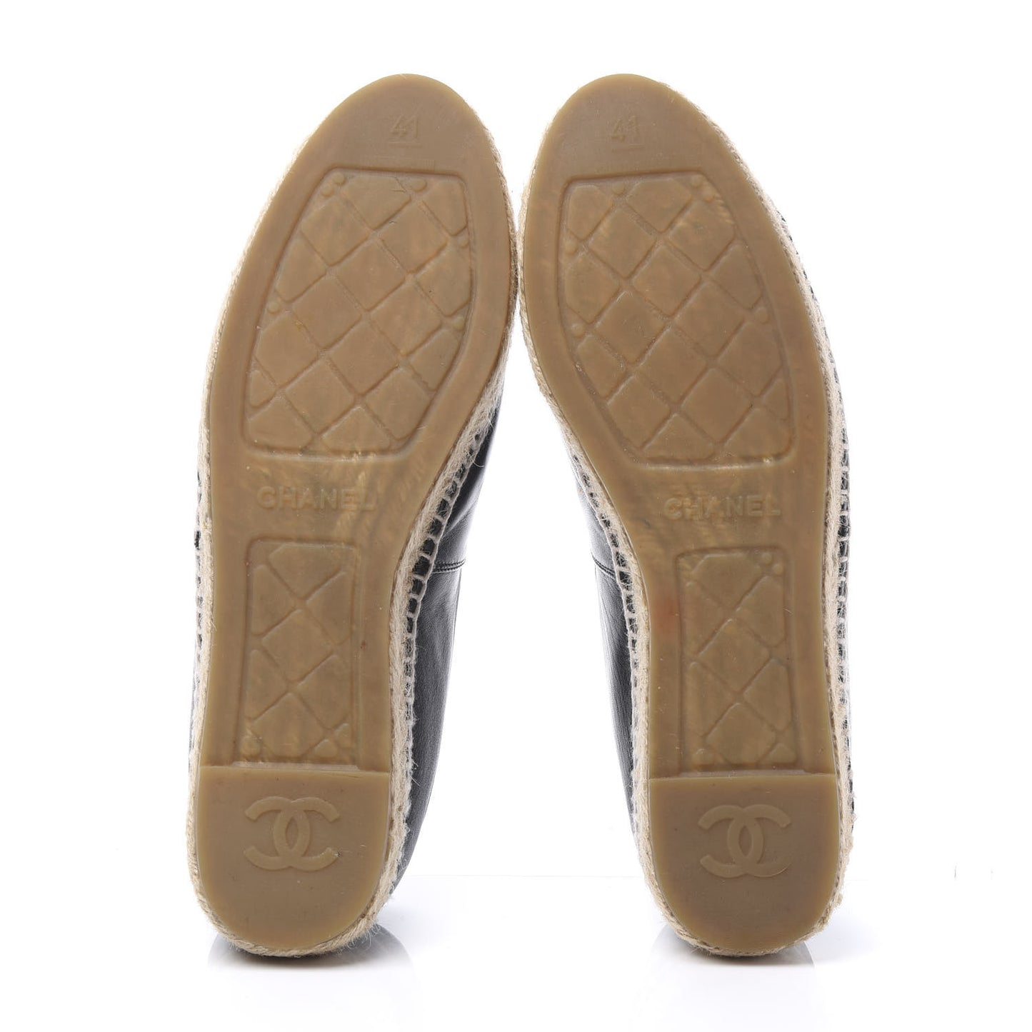 Lambskin CC Espadrilles 41 Black