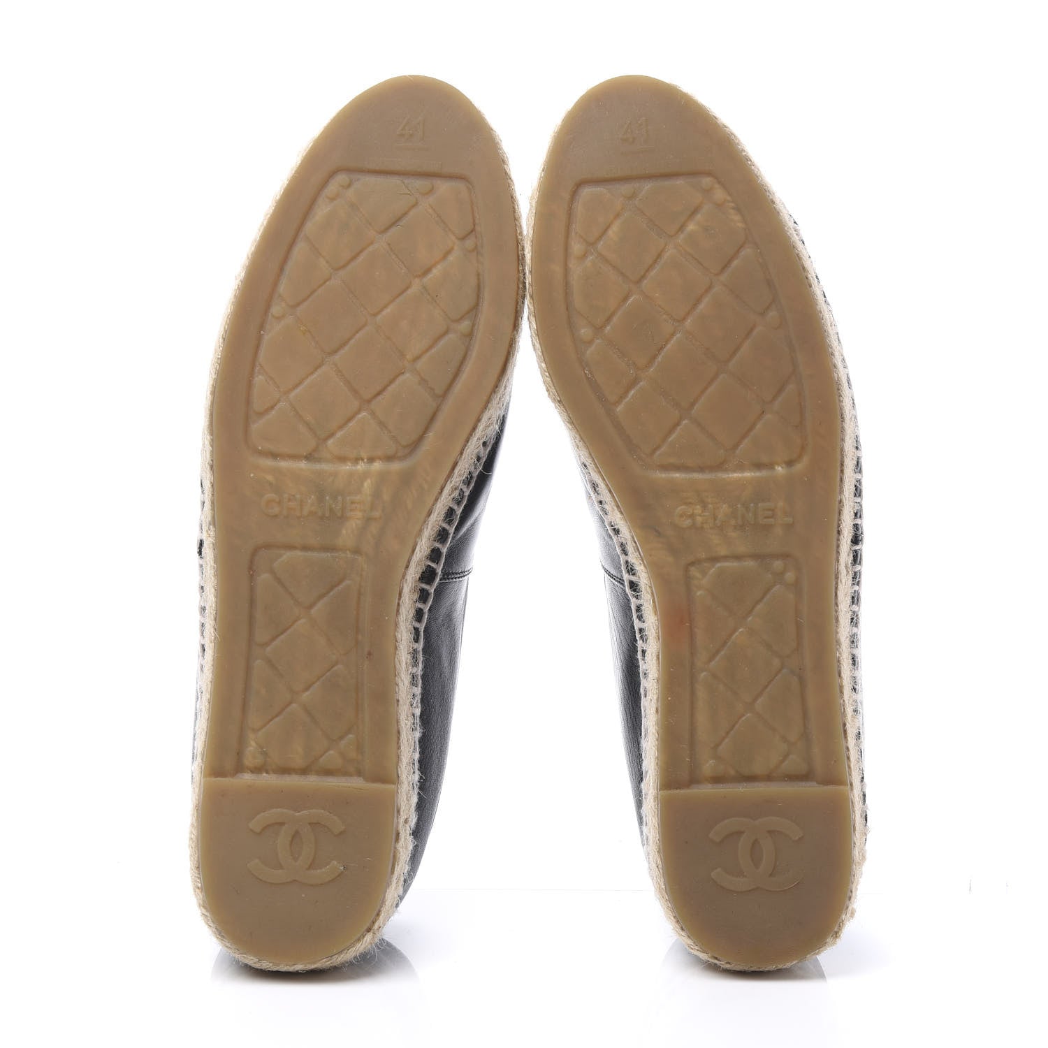 Chanel Lambskin CC Espadrilles 41 Black 5 of 9