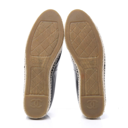 Chanel Lambskin CC Espadrilles 41 Black 5 of 9