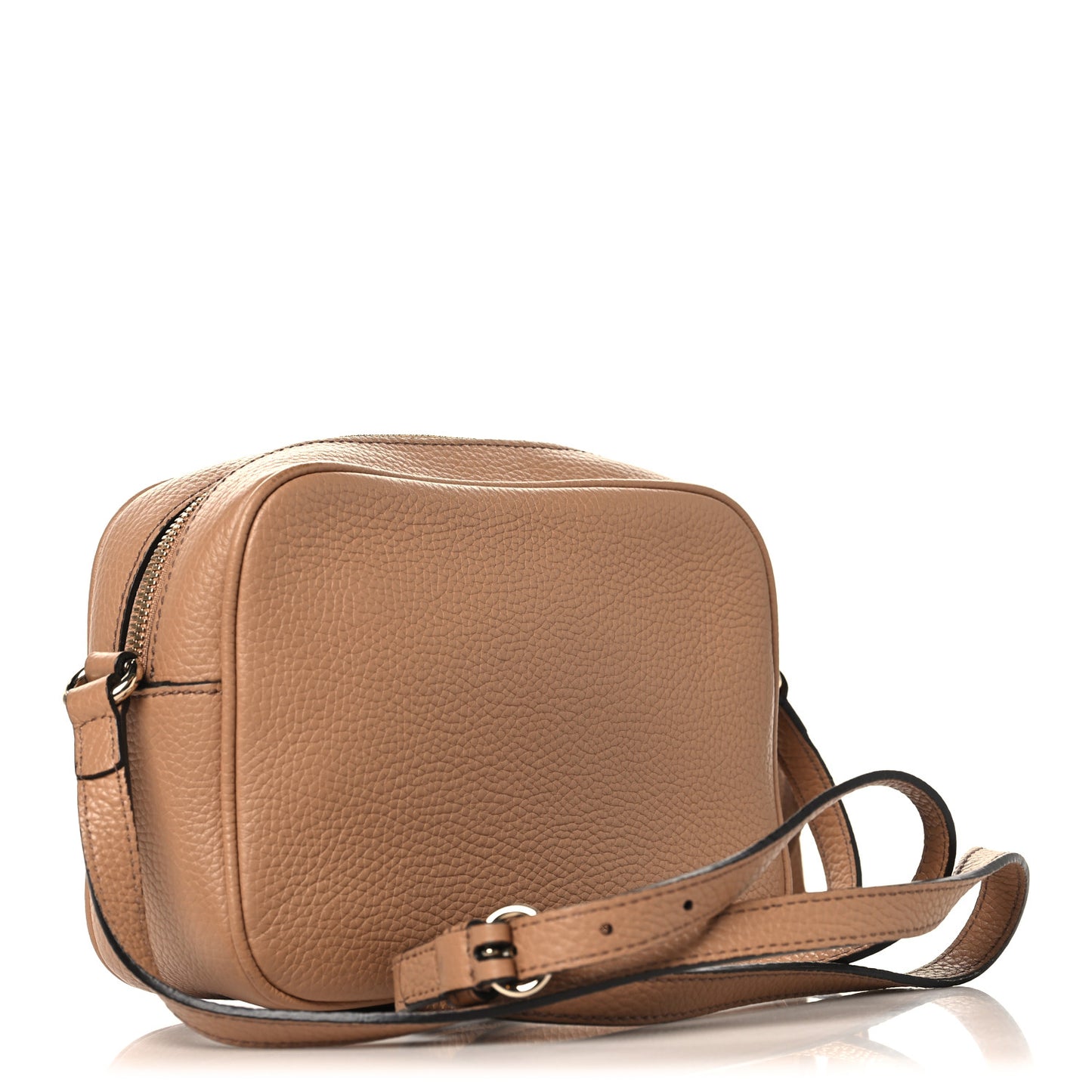 Pebbled Calfskin Small Soho Disco Bag Camelia