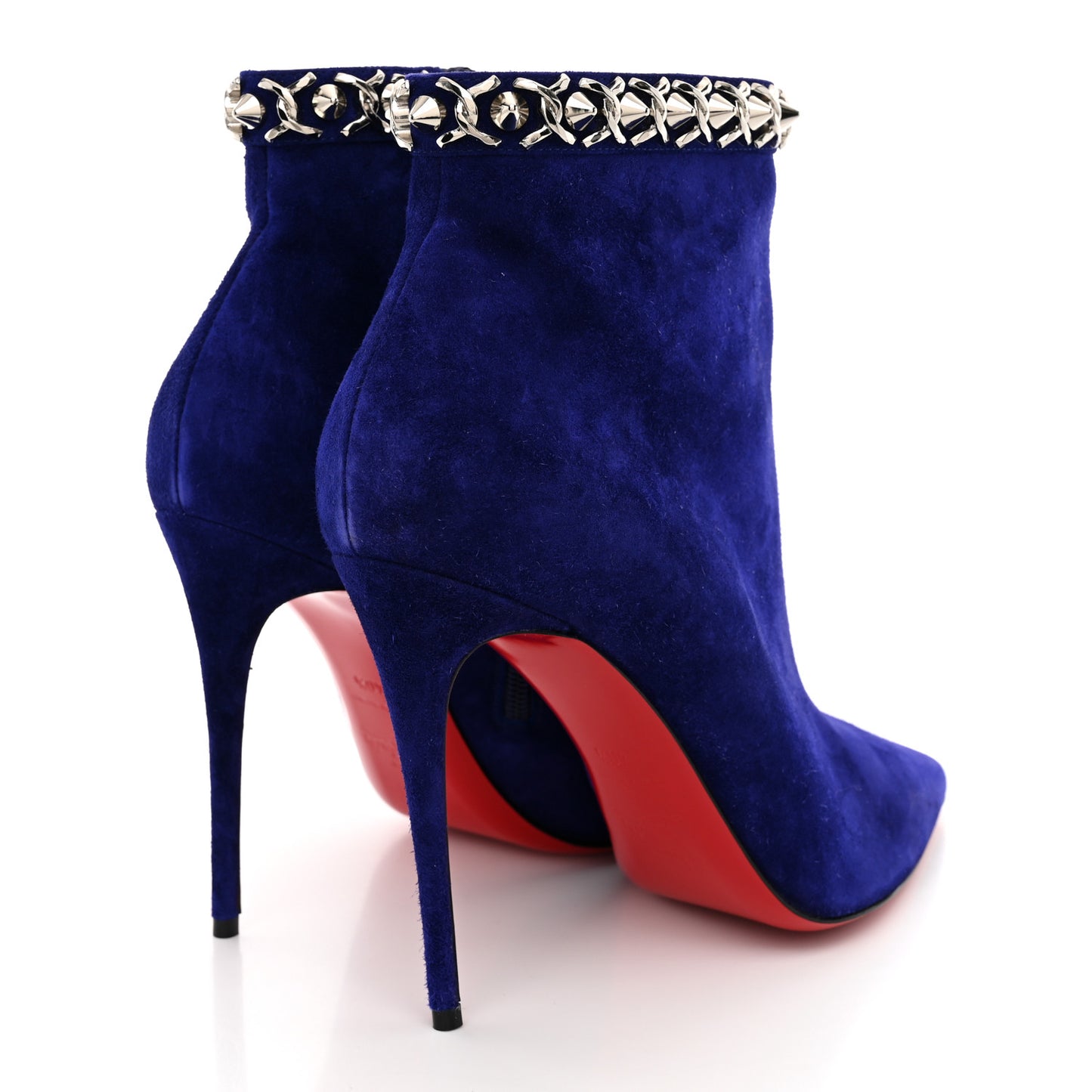 Veau Velour Booty Chain 100 Ankle Boots 40.5 Night