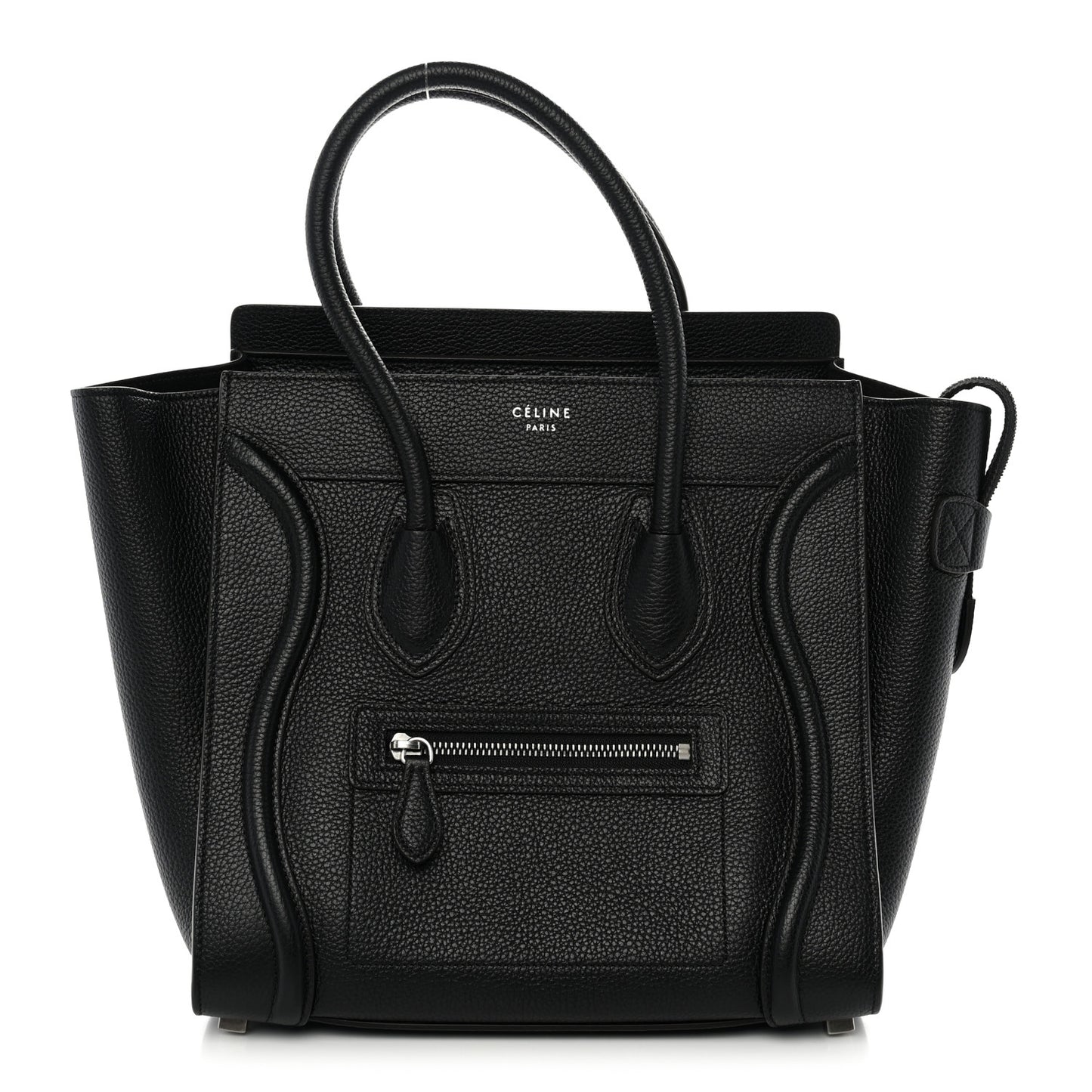Drummed Calfskin Micro Luggage Black