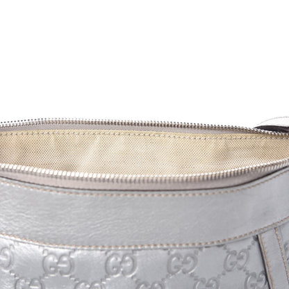 Gucci Guccissima Small D Ring Messenger Silver 9 of 12