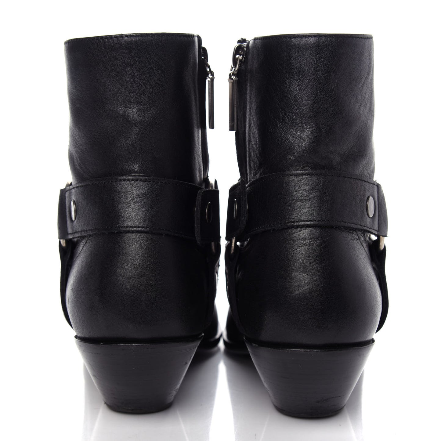 Calfskin West Harness Boots 39 Black