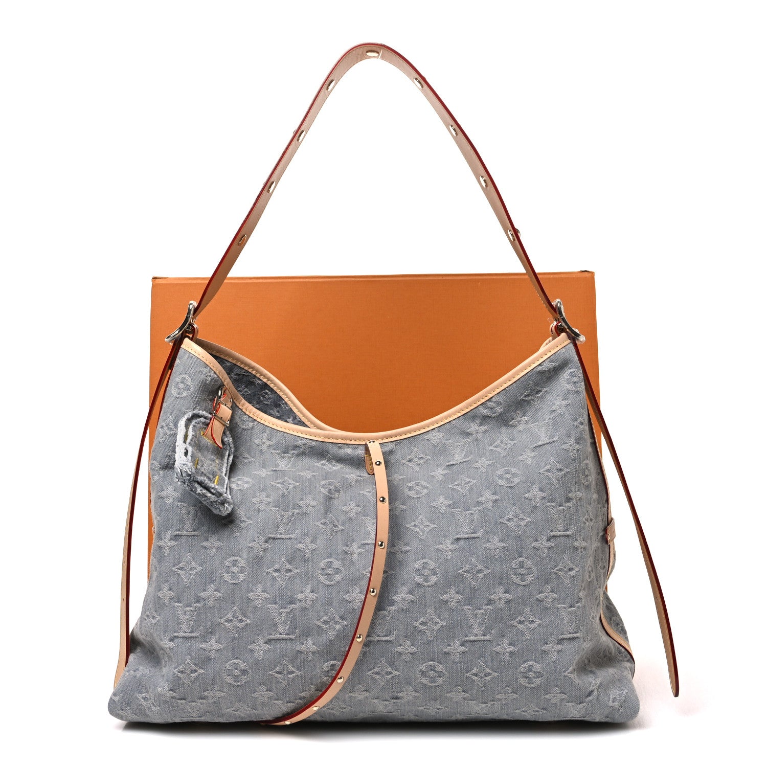 Louis Vuitton Monogram Denim CarryAll MM Washed Grey 12 of 12