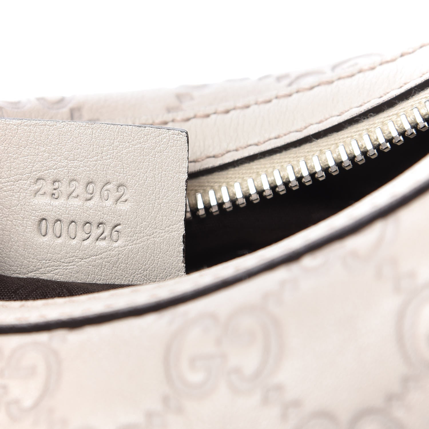 Gucci Guccissima Medium GG Twins Hobo Off White 9 of 10