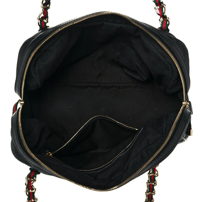 Gucci Goatskin Large Capri Bowler Black 5 of 13