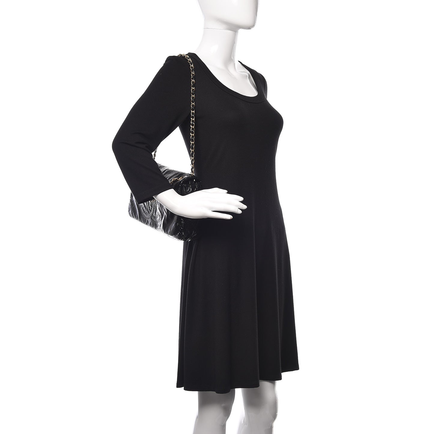 Vinyl Medium Rock and Chain Flap Black