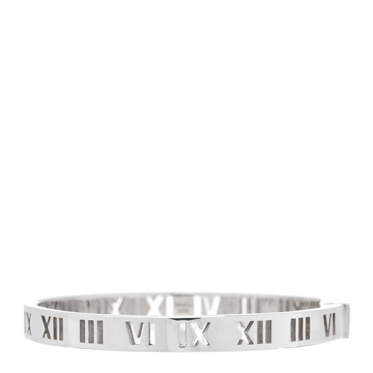 Sterling Silver Atlas Pierced Hinged Bangle Bracelet