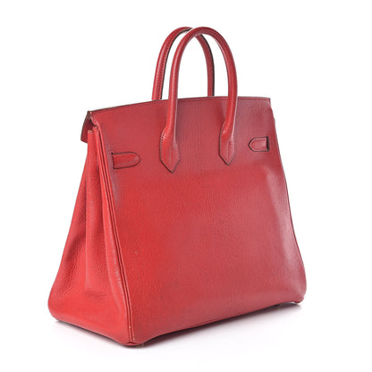 Hermes Chevre Mysore HAC Birkin 32 Rouge Vif 3 of 42