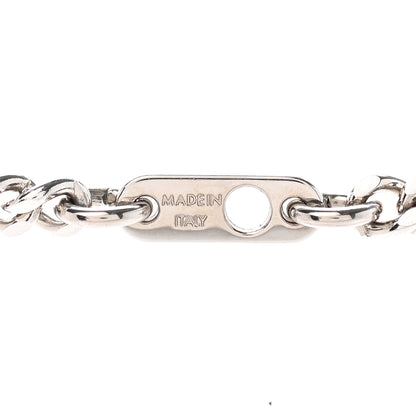 Louis Vuitton Monogram Lock Pendant Necklace Silver 5 of 6