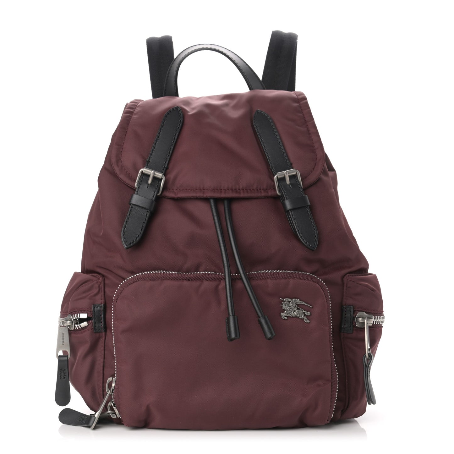Nylon Puffer Medium Rucksack Backpack Burgundy