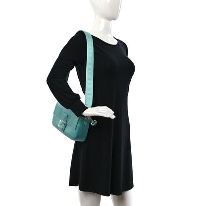 Fendi X TIFFANY Satin Nappa Silver Baguette Blue Tiffany Silver 2 of 9