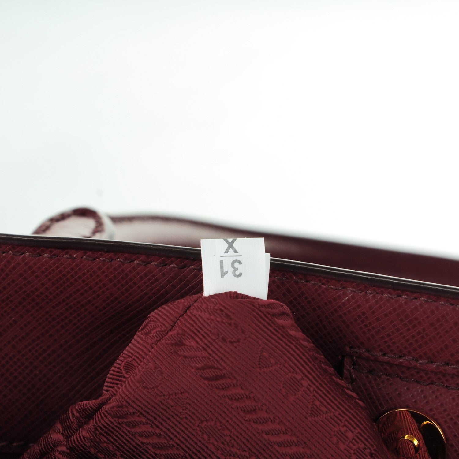 Prada Saffiano Lux Small Tote Cherry 8 of 8